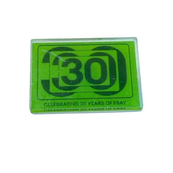 Limited Edition feEbay 30th Anniversary Green Commemorative Pin With Backing - Picture 5 of 5